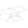 Pemberly Row 9-Piece Wood Dining Table Set in Buttermilk/Cherry