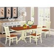 Pemberly Row 5-Pc Cherry Dining Set with Slat Back Chairs & Expansion Leaf