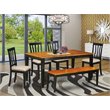Pemberly Row 6-Piece Wood Kitchen Set in Black and Cherry