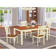 Pemberly Row 5-Piece Wood Dining Table Set in Buttermilk and Cherry