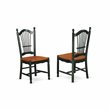Pemberly Row 7-Piece Wood Dining Table Set in Black/Cherry Finish