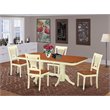 Pemberly Row 5-Piece Dining Set with Wood Seats in Cherry Finish