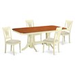 Pemberly Row 5-Piece Wood Dining Set in Buttermilk and Cherry