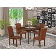 Pemberly Row 5-Piece Wood Dining Room Set in Mahogany Finish