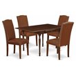 Pemberly Row 5-Piece Wood Dining Room Set in Mahogany Finish