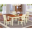 Pemberly Row 5-Piece Wood Kitchen Set in Buttermilk/Cherry