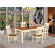 Pemberly Row 5-Piece Wood Kitchen Dining Set in Buttermilk Cherry Finish