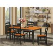 Pemberly Row 5-Piece Wood Kitchen Table Set with Expansion Leaf in Black Cherry