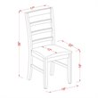 Pemberly Row 5-Piece Wood Dining Set with Linen Seats in Black and Cherry