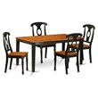 Pemberly Row 5-Piece Chair and Dining Table Set in Black/Cherry