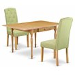 Pemberly Row 3-Piece Wood Dining Set with Drop Leaves in Oak Finish