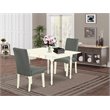 Pemberly Row 3-Piece Kitchen Set with Storage Drawers in Linen White