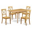 Pemberly Row 5-Piece Traditional Wood Dining Set in Oak Finish