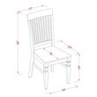 Pemberly Row 5-Piece Dining Set in Black and Cherry with Slat Back Chairs