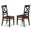 Pemberly Row 5-Piece Wood Dining Set in Black and Cherry with Drawer Features