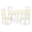 Pemberly Row 5-Piece Wood Kitchen Set in Linen White with Drop Leaves