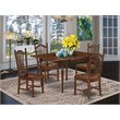 Pemberly Row 5-Piece Rubber Wood Dining Set with Mahogany Finish