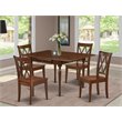 Pemberly Row 5-Piece Wood Dining Set with X-Back Chairs in Mahogany