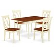 Pemberly Row 5-Piece Wood Dining Set with Chairs in Cherry Finish