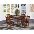 Pemberly Row 5-Piece Wood Kitchen Table Set in Mahogany Finish