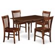 Pemberly Row 5-Piece Wood Kitchen Table Set in Mahogany Finish