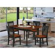 Pemberly Row 5-Piece Wood Dining Table Set with Black/Cherry Finish