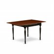 Pemberly Row 5-Piece Black and Cherry Wood Dining Set with Panel Back Chairs