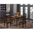 Pemberly Row 5-Piece Wood Dining Set with Drop Leaves in Black & Cherry