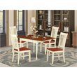 Pemberly Row 5-Piece Dining Set in Buttermilk & Cherry Wood Finish