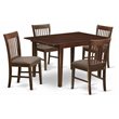 Pemberly Row 5-Piece Wood Kitchen Table and Chairs in Mahogany