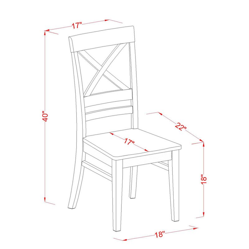 Pemberly Row 5-Piece Dining Table and Chairs in Black and Cherry