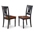 Pemberly Row 5-Piece Dining Set with Wood Seat in Black and Cherry