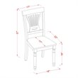 Pemberly Row 5-Piece Dining Set with Wood Seat in Black and Cherry