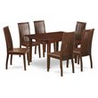 Pemberly Row 7-Piece Dining Table and Chairs with Mahogany Finish