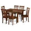 Pemberly Row 7-Piece Wood Dining Room Set with Mahogany Finish