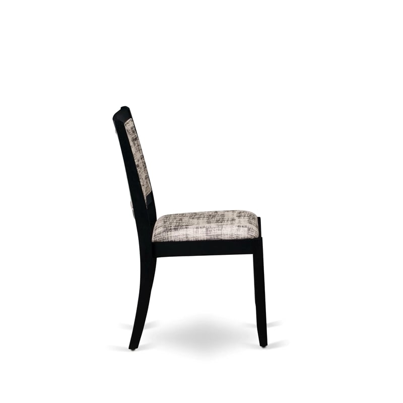 Pemberly Row 5-Piece Dining Set with Faux Leather Seats in Black Finish