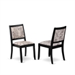 Pemberly Row 5-Piece Dining Set with Faux Leather Seats in Black Finish