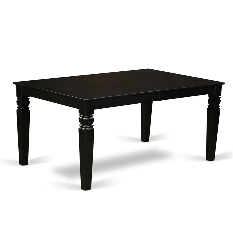 Pemberly Row 5-Piece Dining Set with Faux Leather Seats in Black Finish