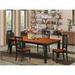 Pemberly Row 5-Piece Wood Kitchen Table Set in Black & Cherry Finish