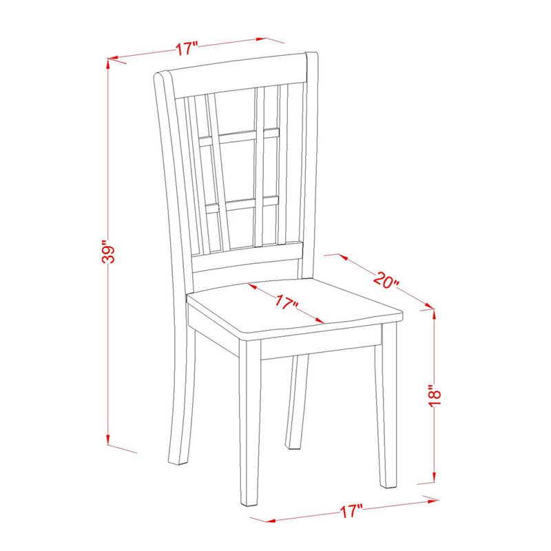 Pemberly Row 5-Piece Wood Kitchen Table Set in Black & Cherry Finish