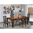 Pemberly Row 5-Piece Dining Table Set with Black & Cherry Finish