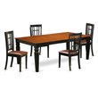 Pemberly Row 5-Piece Dining Table Set with Black & Cherry Finish
