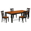 Pemberly Row 5-Piece Wood Dining Table Set with Black & Cherry Finish