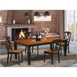 Pemberly Row 5-Piece Wood Dining Table and Chair Set in Black and Cherry