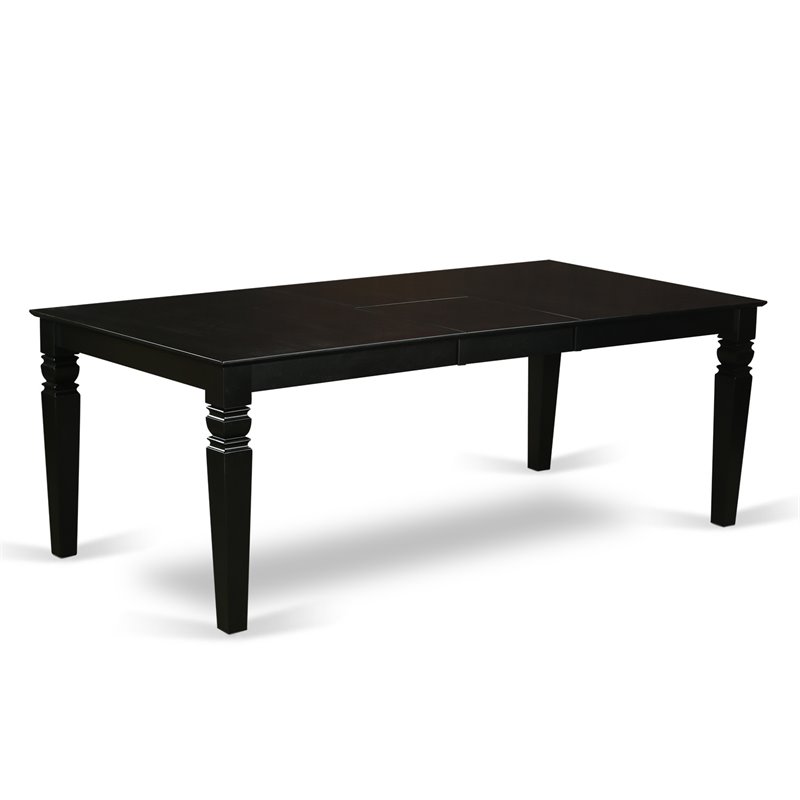 Pemberly Row 5-Piece Wood Dining Set with Linen Fabric in Black/Shitake