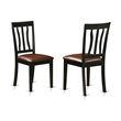 Pemberly Row 5-Piece Wood Dining Set with Faux Leather Seats in Black Finish