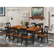 Pemberly Row 9-Piece Mission Style Wood Dining Set in Black & Cherry