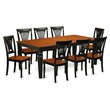 Pemberly Row 9-Piece Wood Dining Set with Black & Cherry Finish