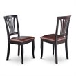 Pemberly Row 5-Piece Wood Dining Set with Faux Leather Chairs in Black