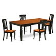 Pemberly Row 5-Piece Wood Dining Room Set with Black and Cherry Finish
